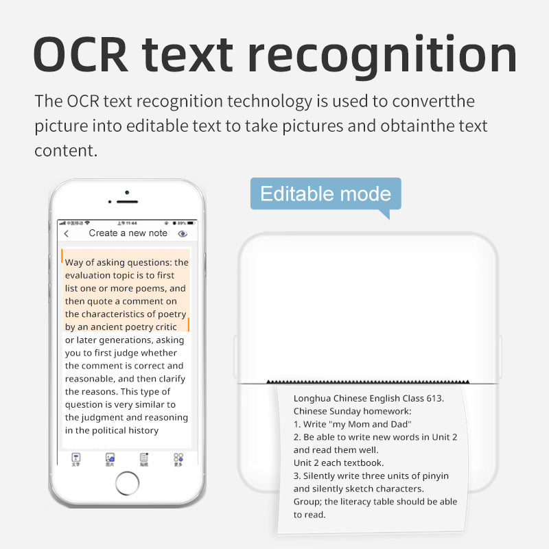 Portable Thermal Printer For Wrong Questions