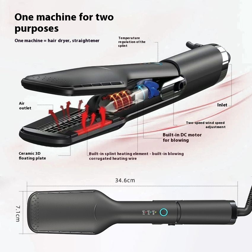 Hair Dryer Hair Straightener Two-in-one Multi-functional Wet And Dry Dual-use Electric Hair Straightener