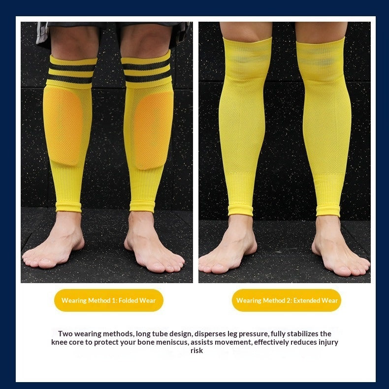 Over-the-knee Soccer Socks With Leg Guards For Fall And Winter