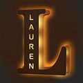Custom Wooden Engraved USB LED Night Light 24 Letter Bedroom Home Decoration Birthday Gift for Friend Decorative Wall Lamp