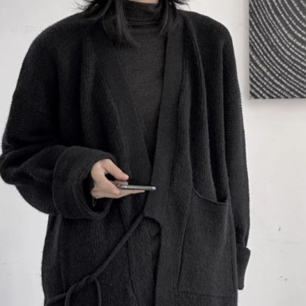 Small Niche Yamamoto Japanese Style Dark Style Loose Sweater Cardigan For Women