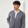Fallwinter Mens Clothing Short Slim-fit Warm Crew-neck Cardigan Knitted Baseball Jacket