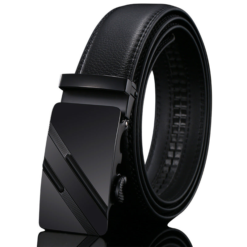 Mens Genuine Leather Belt With Automatic Buckle