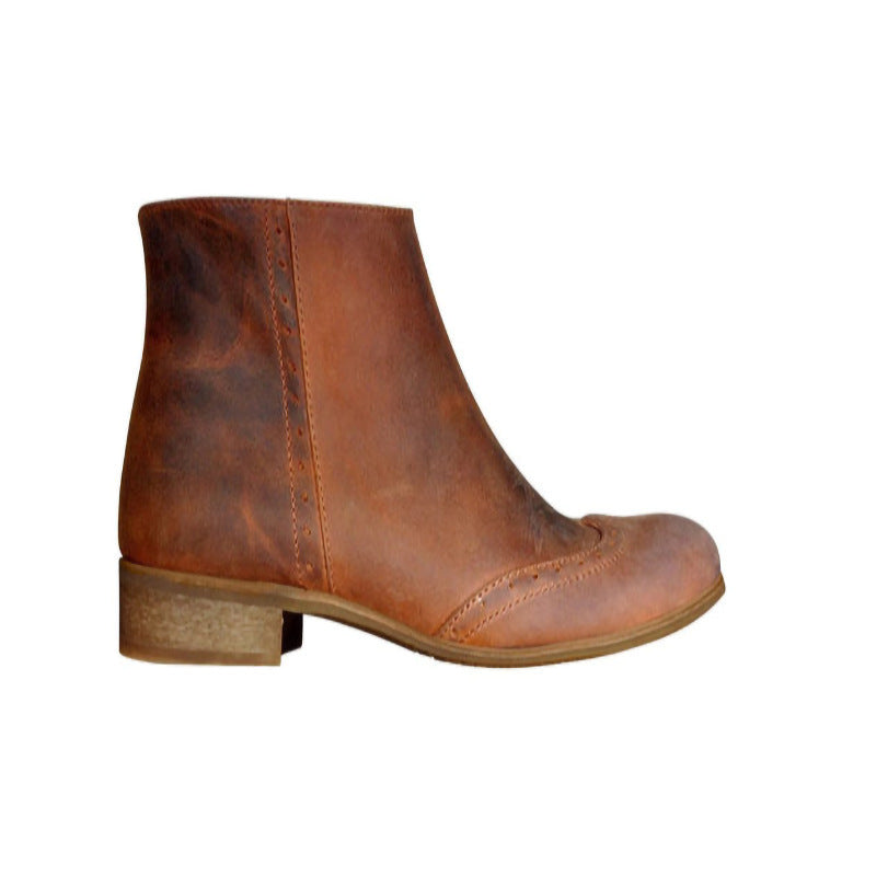 Korean-style Plus-size Versatile Womens Ankle Boots