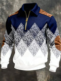 Mens Casual Long-Sleeve 3D Printed Sweatshirt