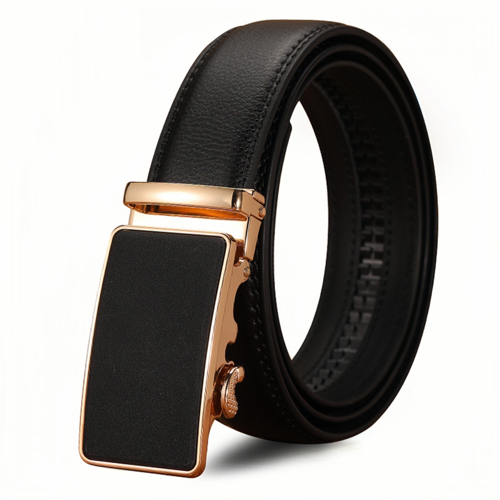 Mens Genuine Leather Belt With Automatic Buckle