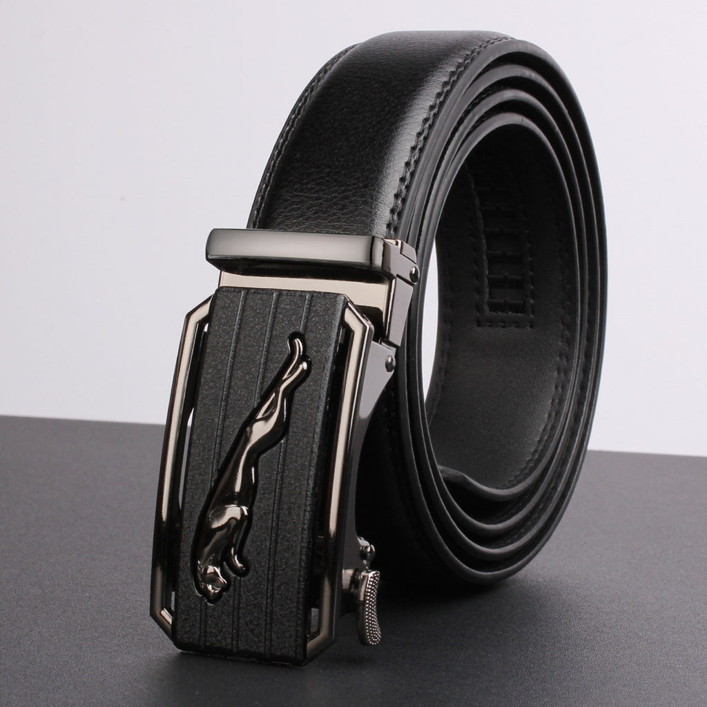 Mens Genuine Leather Belt With Automatic Buckle