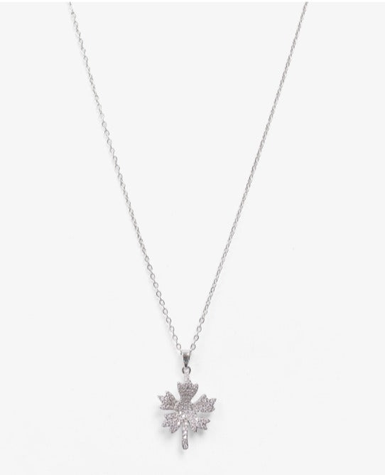 Silver Star Drop Necklace