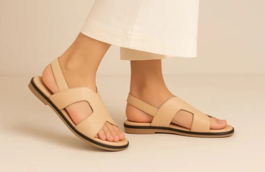 Beige Strap Sandals