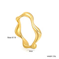 Fashionable Metallic 18K Gold-plated Ring Jewelry