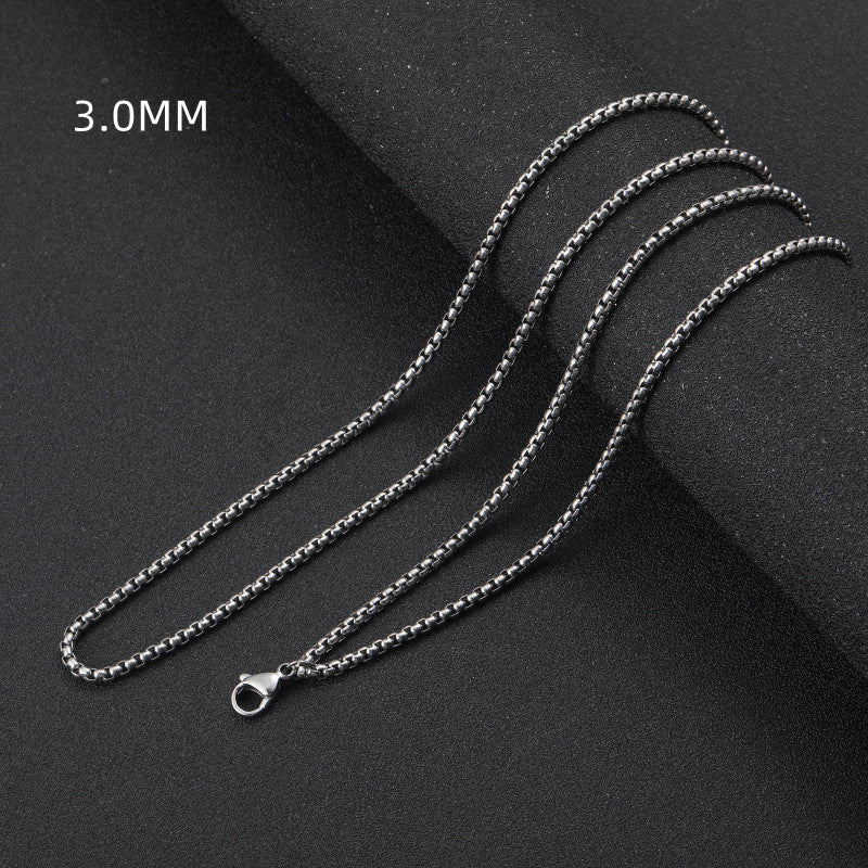 Stainless Steel Square Pearl Necklace