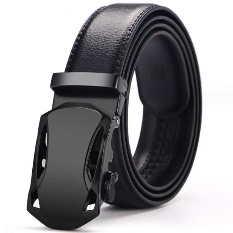 Mens Genuine Leather Belt With Automatic Buckle