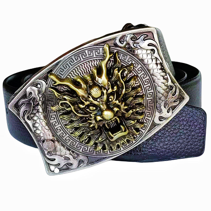Smooth Buckle Self-defense Belt Knife Punk Buckle Head