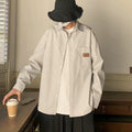 Mens Refined Loose-fit Casual Striped Shirt