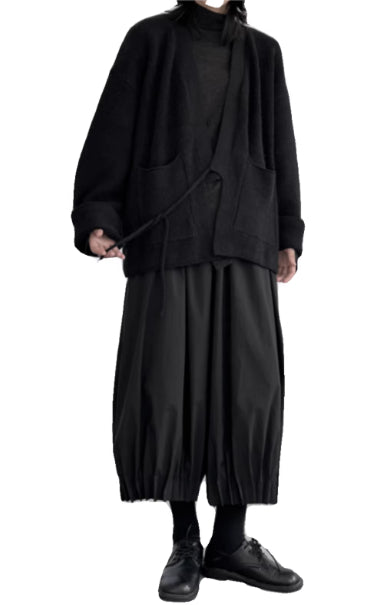 Small Niche Yamamoto Japanese Style Dark Style Loose Sweater Cardigan For Women