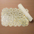 Rectangular gold & White Placemats (Set of 2)