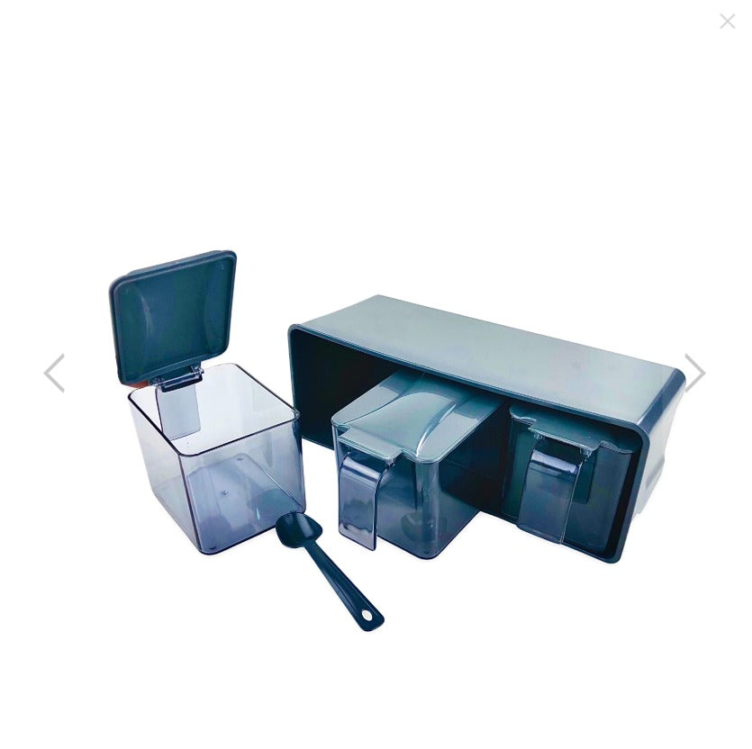 Acrylic Wall Hanging 3 piece seasoning pots and stand