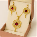Zircon Locket Set (Maroon)