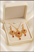 Zircon Locket Set (Maroon)