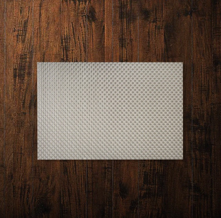 Silver Braided Design Plastic Placemats (Set of 2)