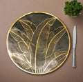 Black & Gold Round Placemats (Sets of 2)