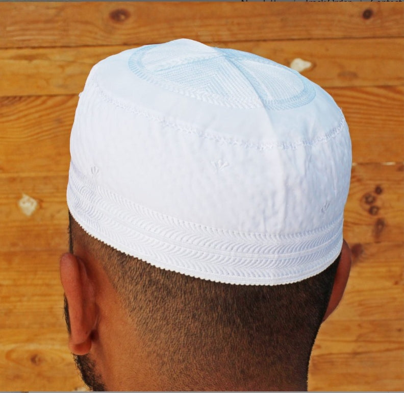 White Boqus Namaz topi