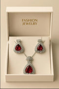 Zircon Locket Set (Maroon)