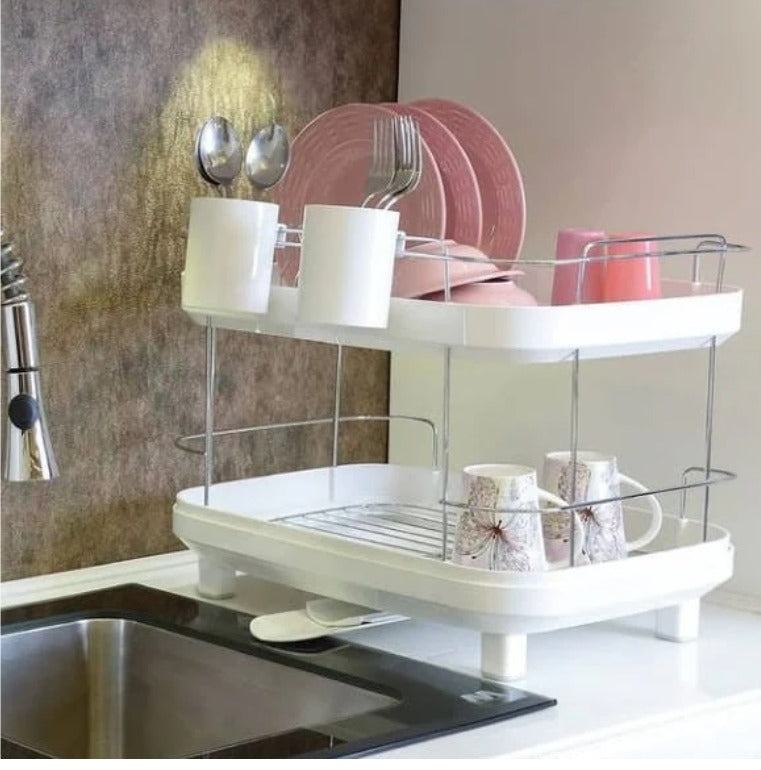 Limon Double Dish Rack & Drainer